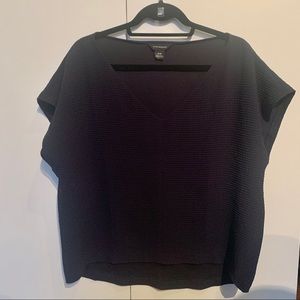 Club Monaco Oversized Navy Blouse Tee, Med